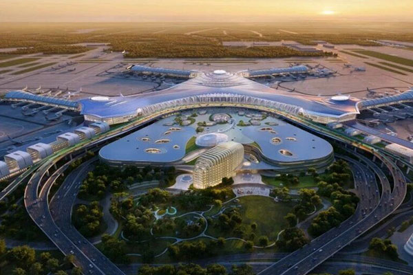 全球首個全碳纖維索輪幅式張弦結(jié)構(gòu)在濟(jì)南機場正式啟用