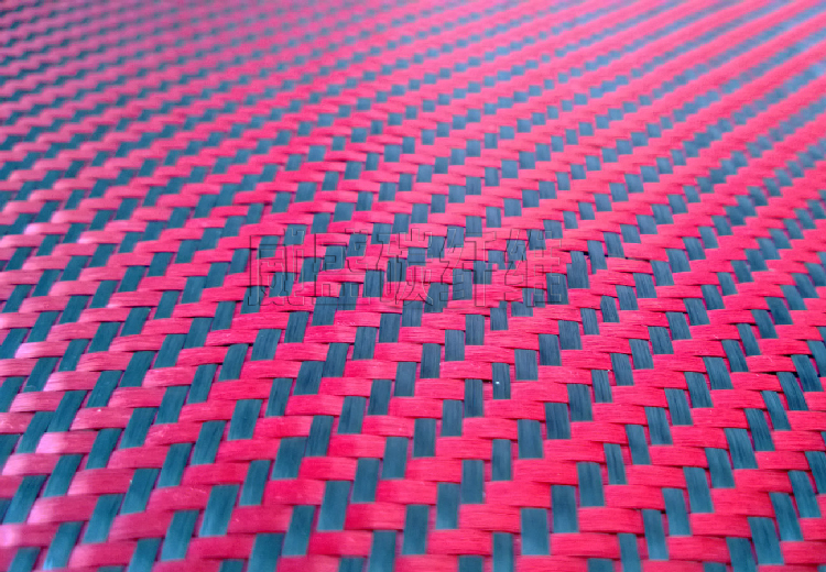 6K斜紋紅色碳纖維布