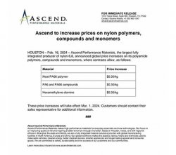 受原材料影響，奧升德、巴斯夫、塞拉尼斯尼龍產(chǎn)品紛紛漲價